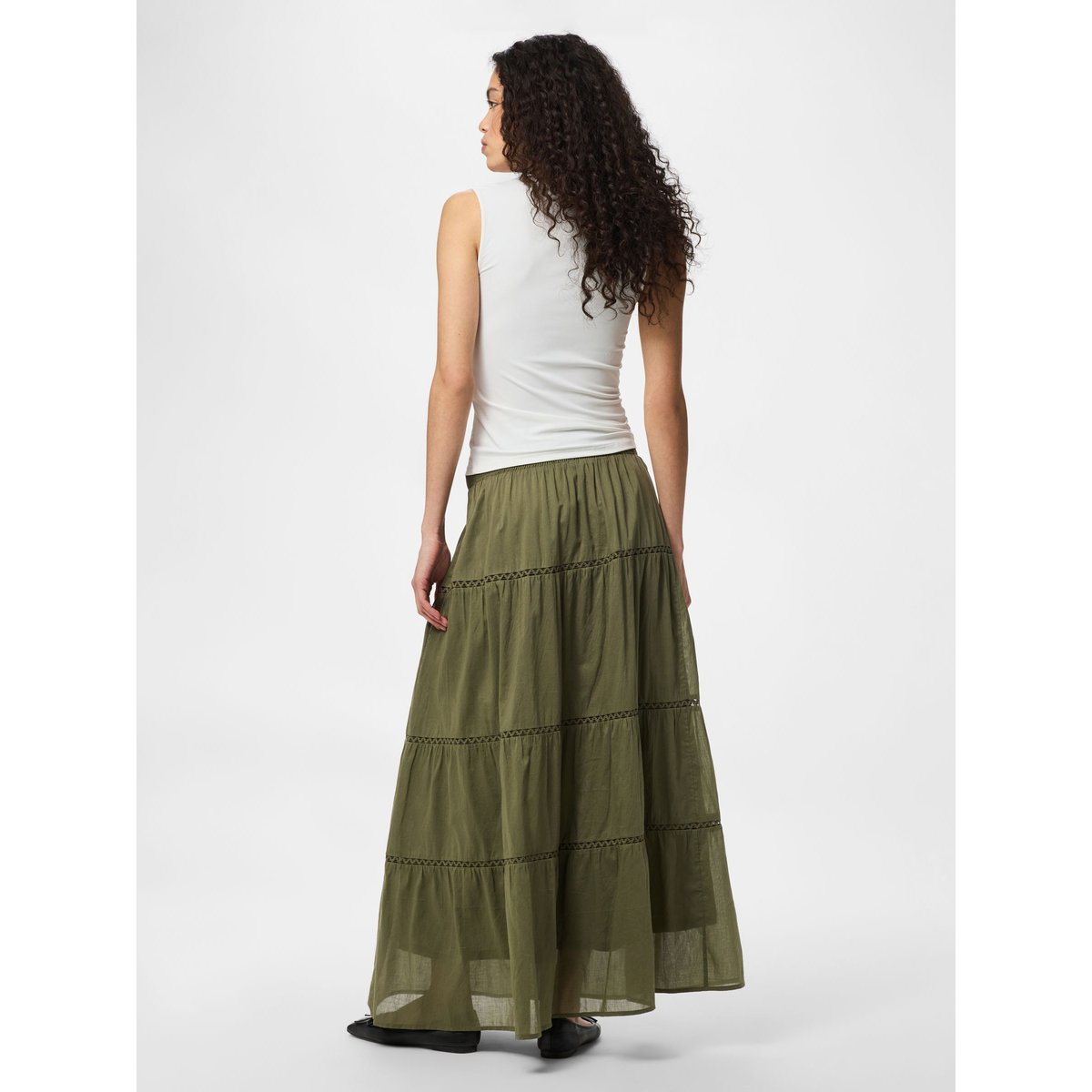 Jupe Longue burnt olive, PIECES