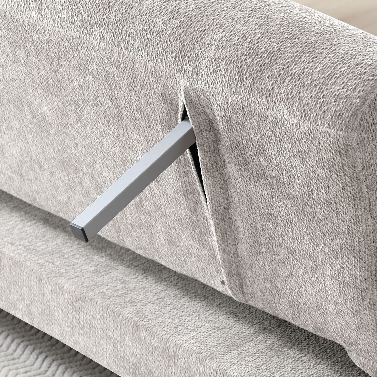 Mylo Sculptural Chenille 3-Seater Sofabed natural, ÉDITÉ