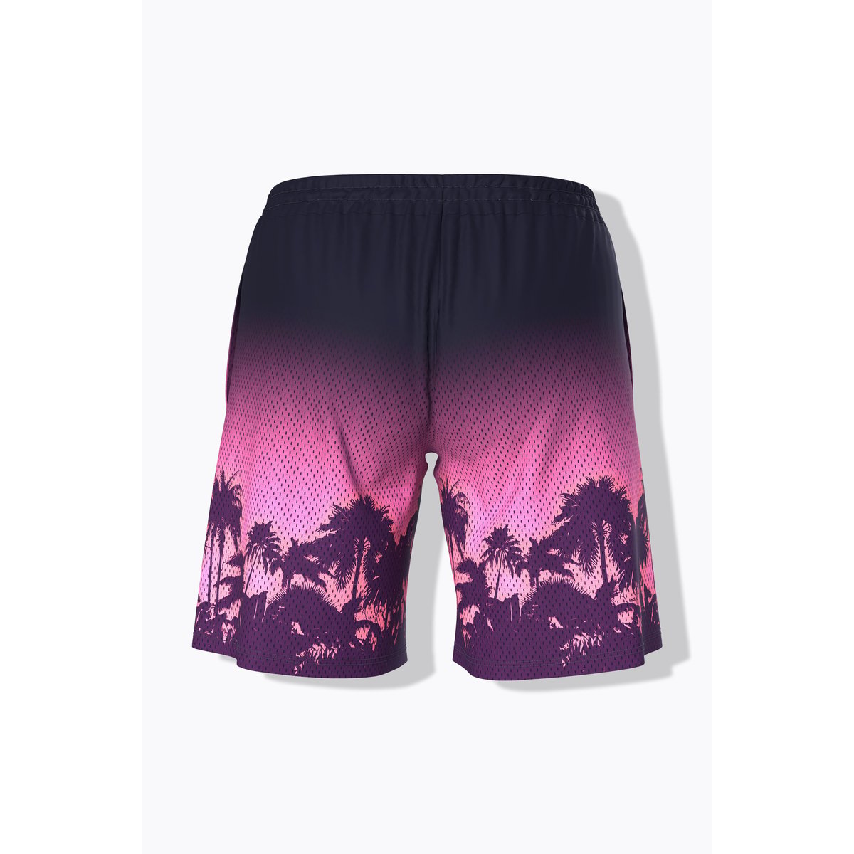 Short technique en mesh. Imprimé palmiers. noir, ULLA POPKEN