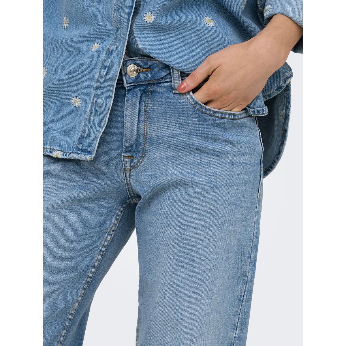 Jean À Jambe Large light blue denim, ONLY