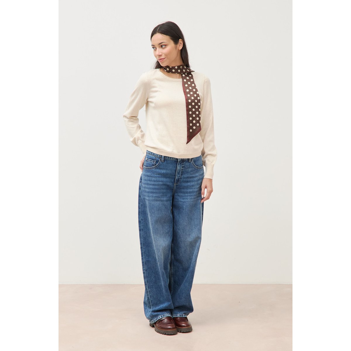 Pull manches longues creme, BONOBO