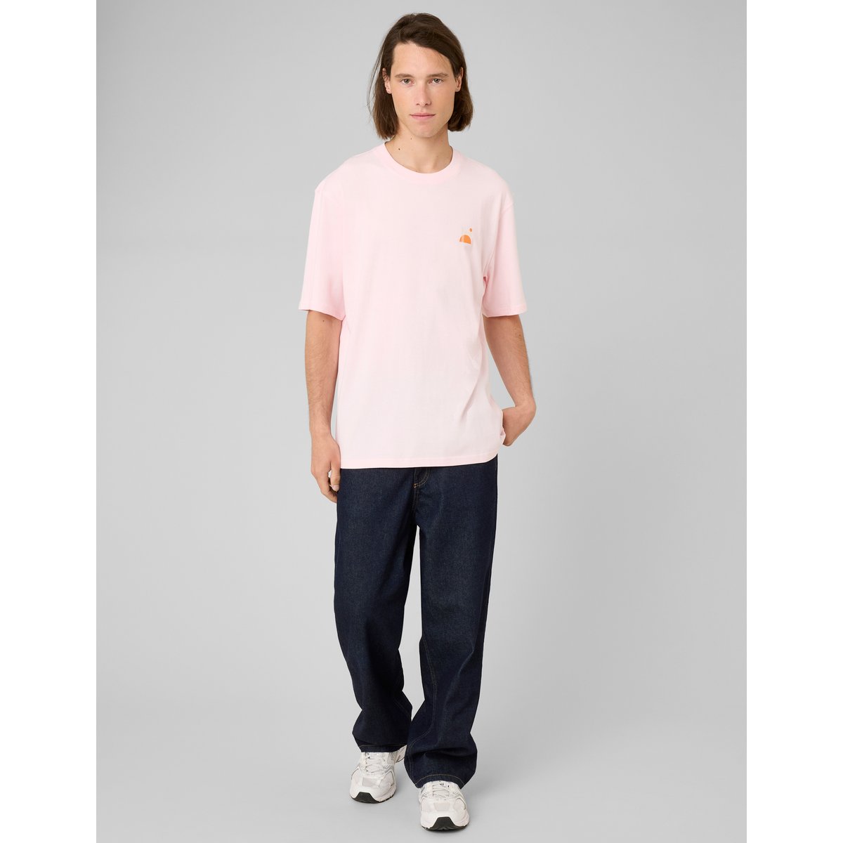 T-shirt imprimé devant / dos rose pâle, BZB