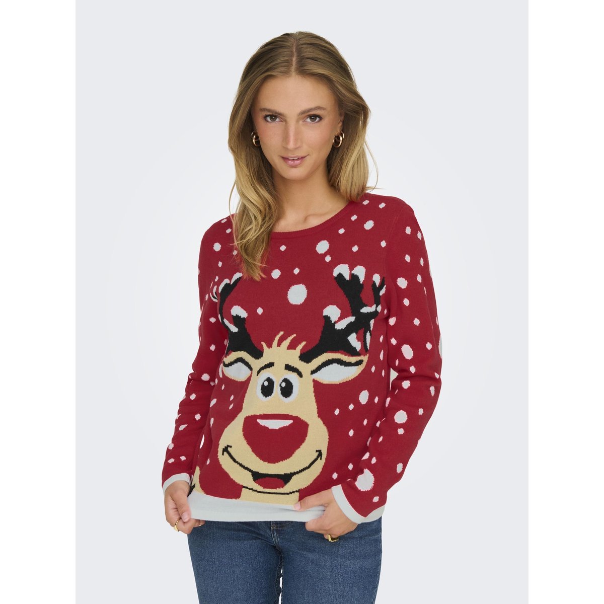 Pull de Noël, motif renne true red, JDY