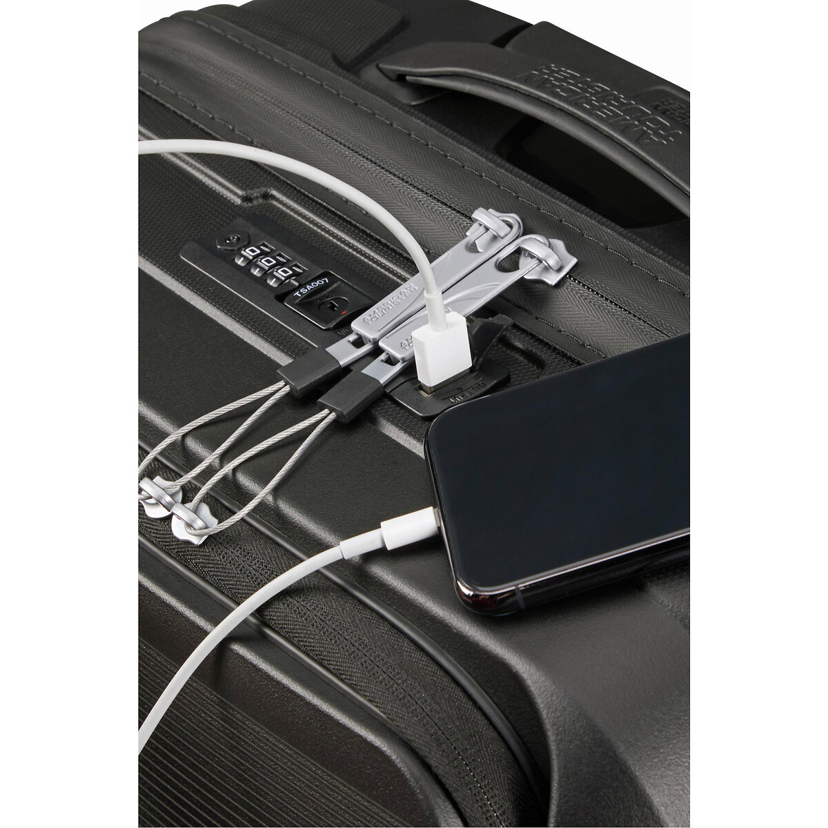 AIRCONIC Mala de Cabine Superleve, 55cm, 4 Rodas, da AMERICAN TOURISTER preto , AMERICAN TOURISTER