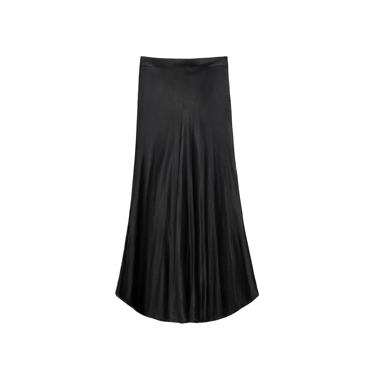 Jupe longueur midi évasée uni JILLY 00-noir, LA PETITE ETOILE