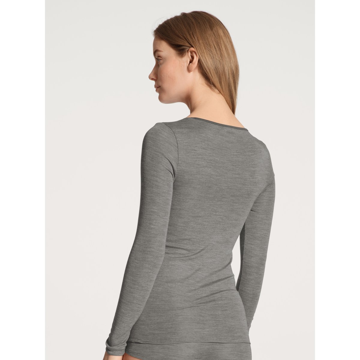 T-shirt à manches longues manches longues Laine TRUE CONFIDENCE platin melé_, CALIDA