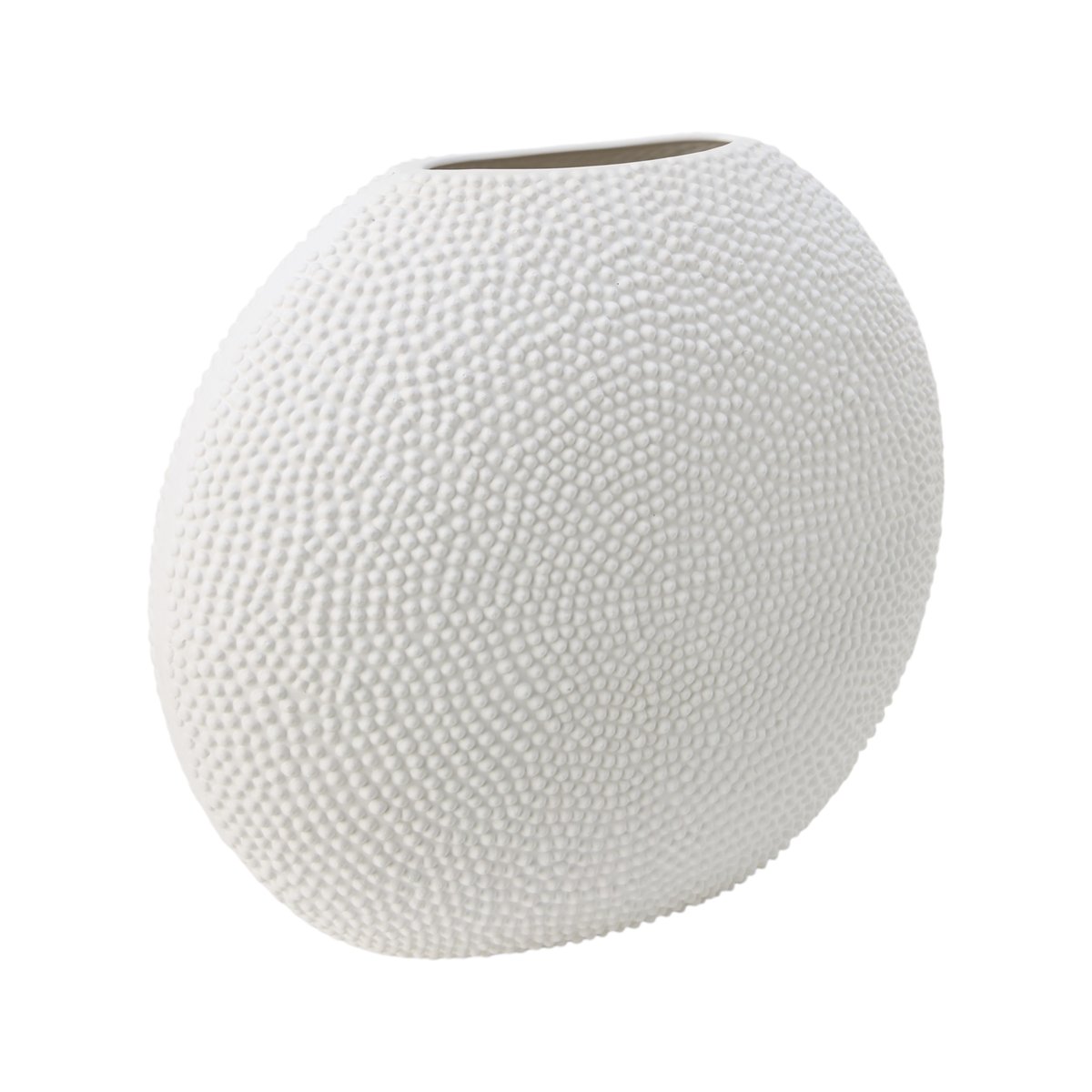 Vase céramique déco texturé blanc 42 cm - SILA blanc, CAMIF