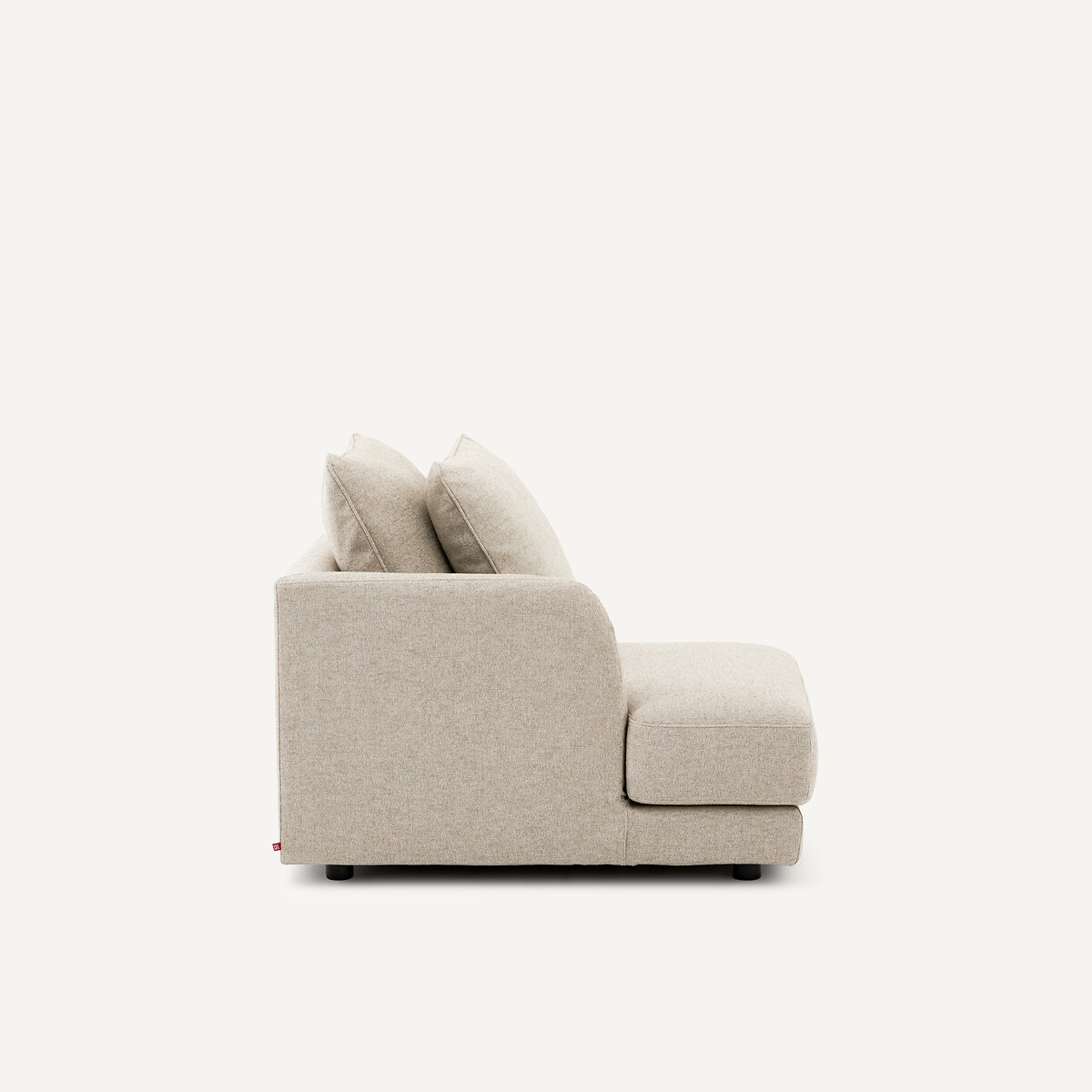 Demi-canapé gauche, modulable en texturé viscose et lin, TIBERIO naturel, AM.PM