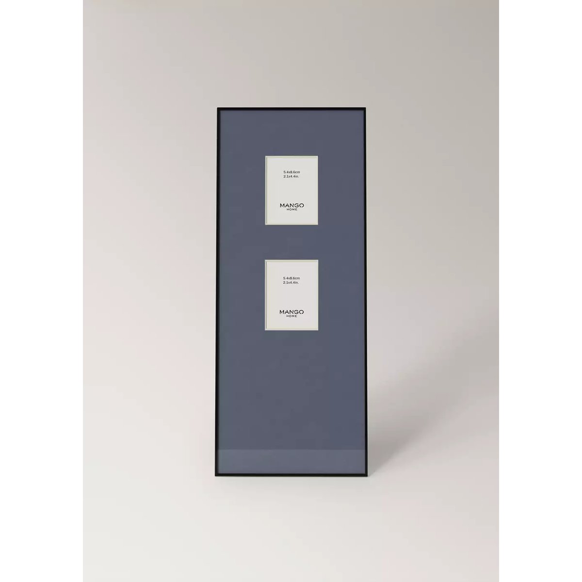 Cadre photo double en verre bleu, MANGO HOME