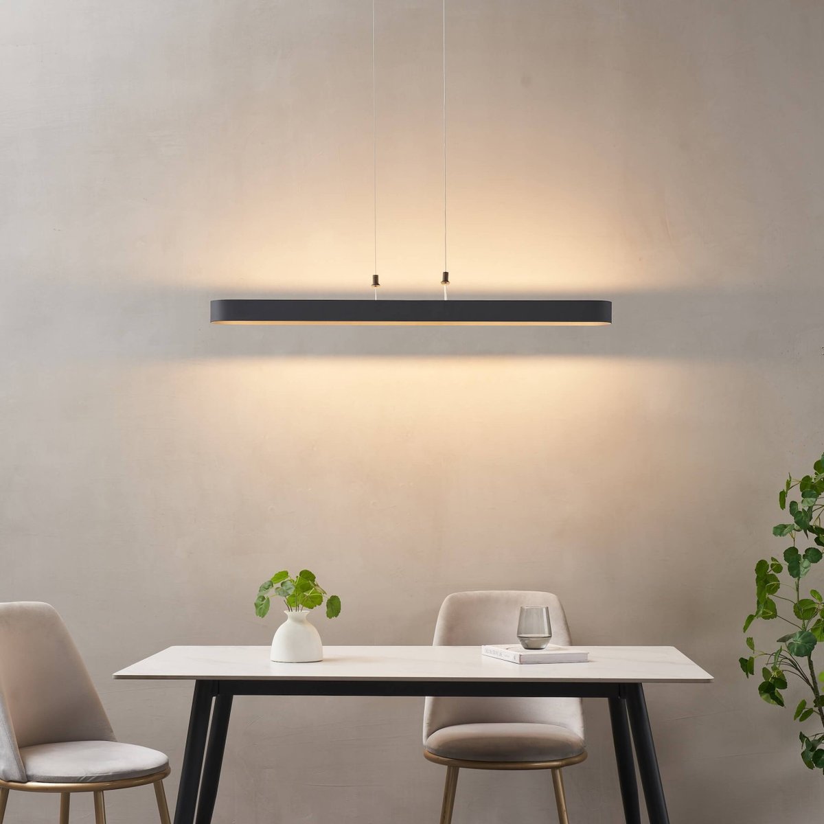 Suspension linéaire LED moderne - OSWIN noir, KOSILUM