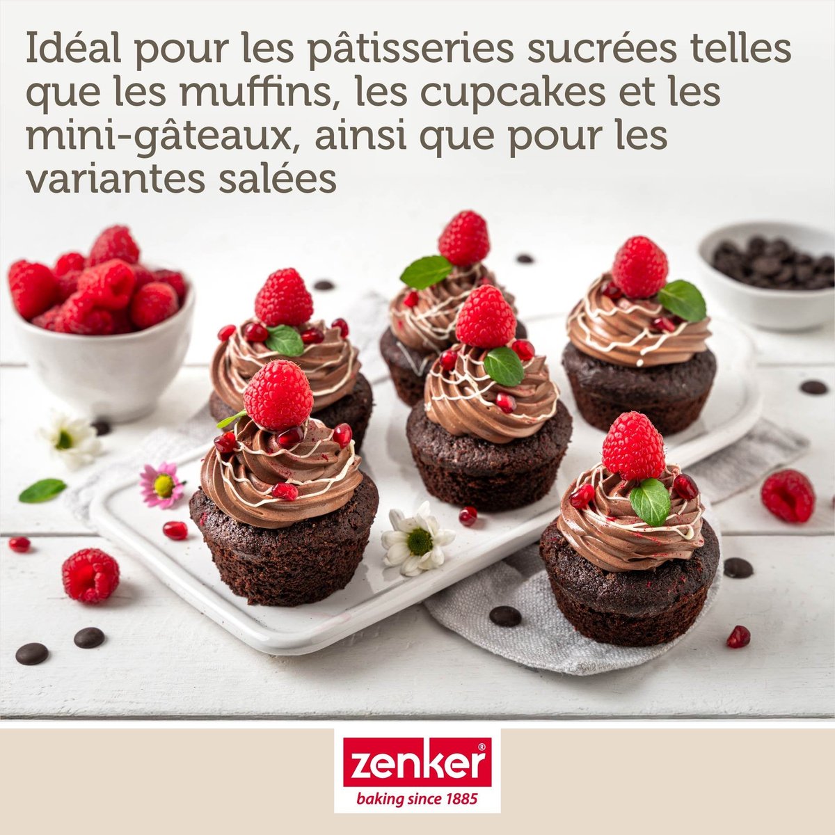 Moule à muffins 6 empreintes 28 x 19 cm PERFECT BLACK + noir, ZENKER