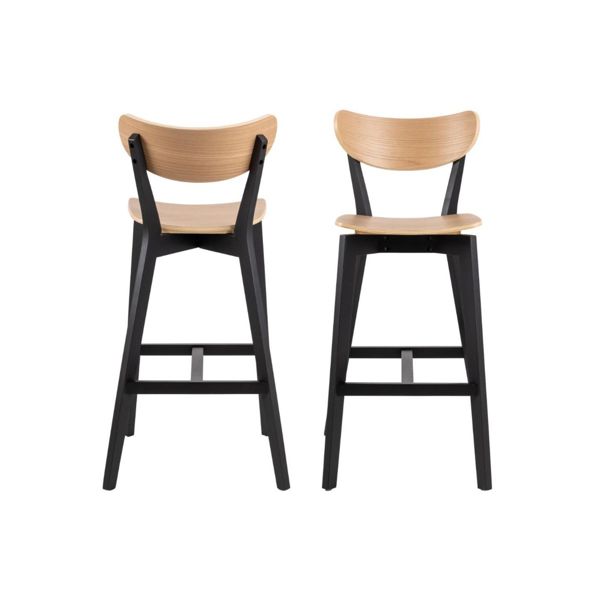 Table de bar et 4 tabourets de bar scandinaves en bois - LETA chêne, HELLIN, DEPUIS 1862