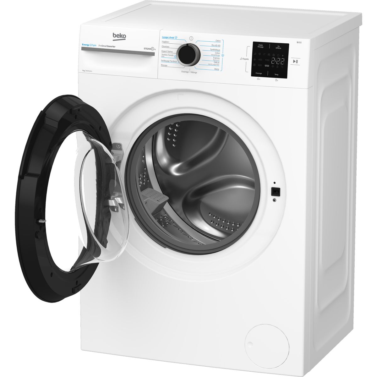 Lave linge compact BM3WFU47411B Energy Spin blanc, BEKO