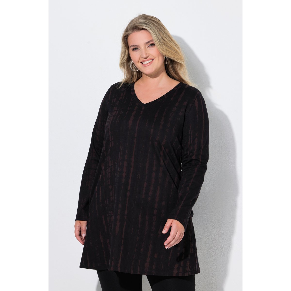 T-shirt long motif batik acajou, ULLA POPKEN