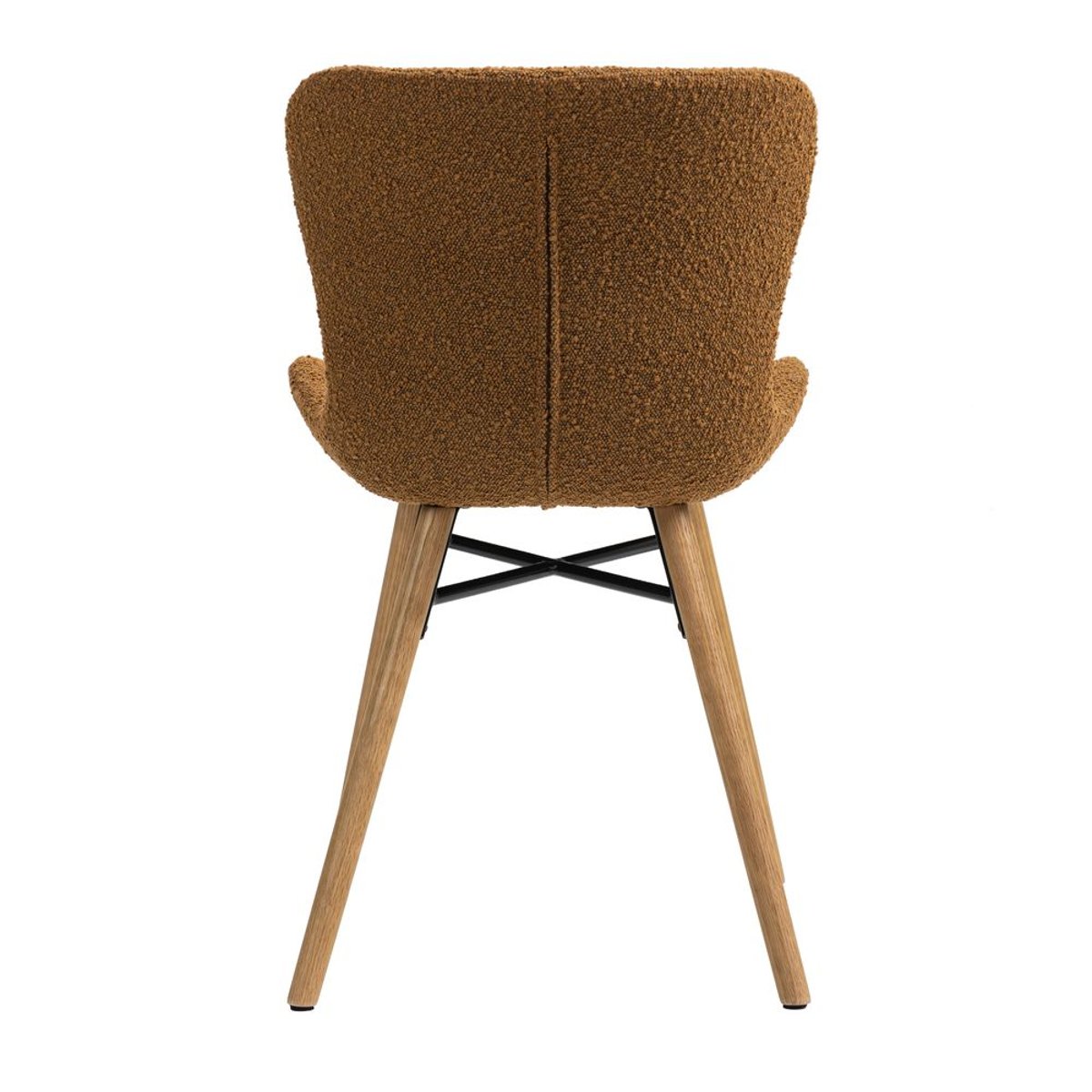 Chaise repas effet bouclette écru cuivre, ZAGO