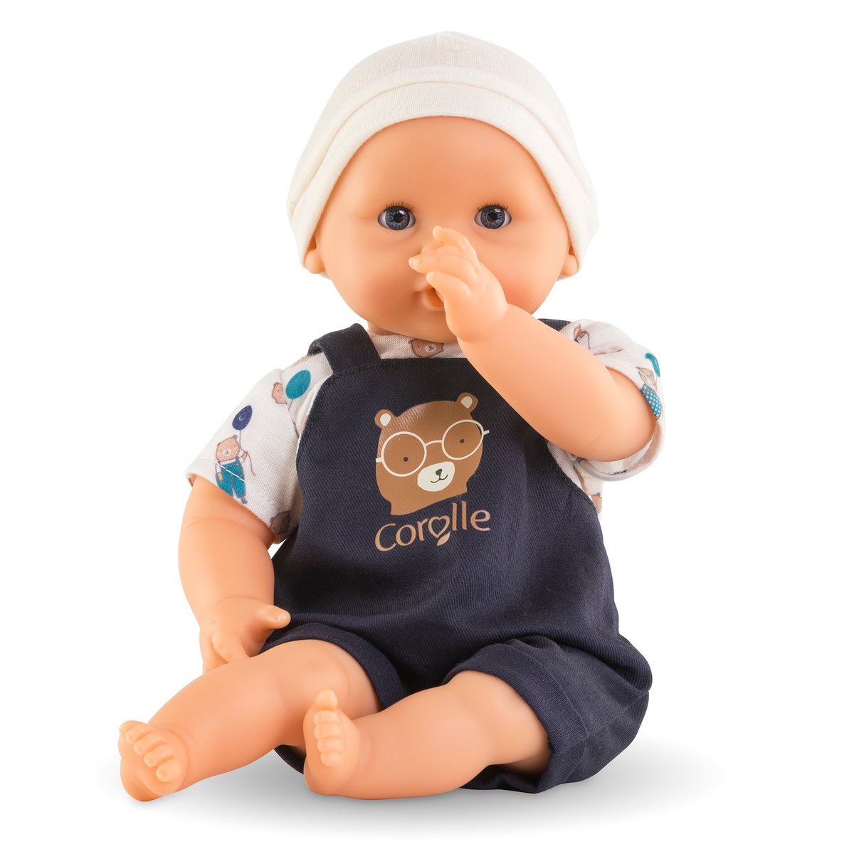 Poupon Bébé Calin Maël - Ourson bleu, COROLLE
