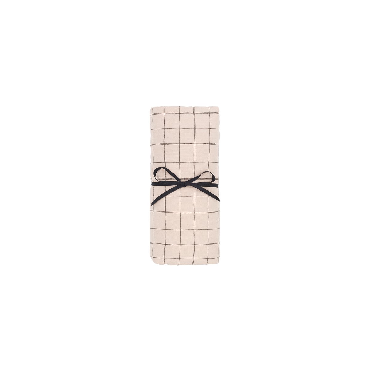 Drap housse bébé en coton bio lavé L1N0 mauve pink grid, NOBODINOZ