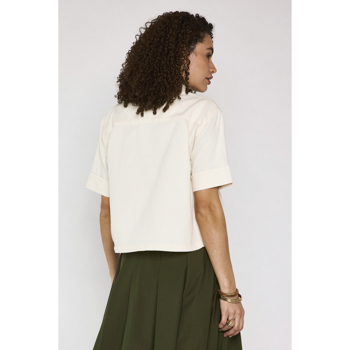 Chemise en jean à manches courtes DIEGO creme, Maison 123