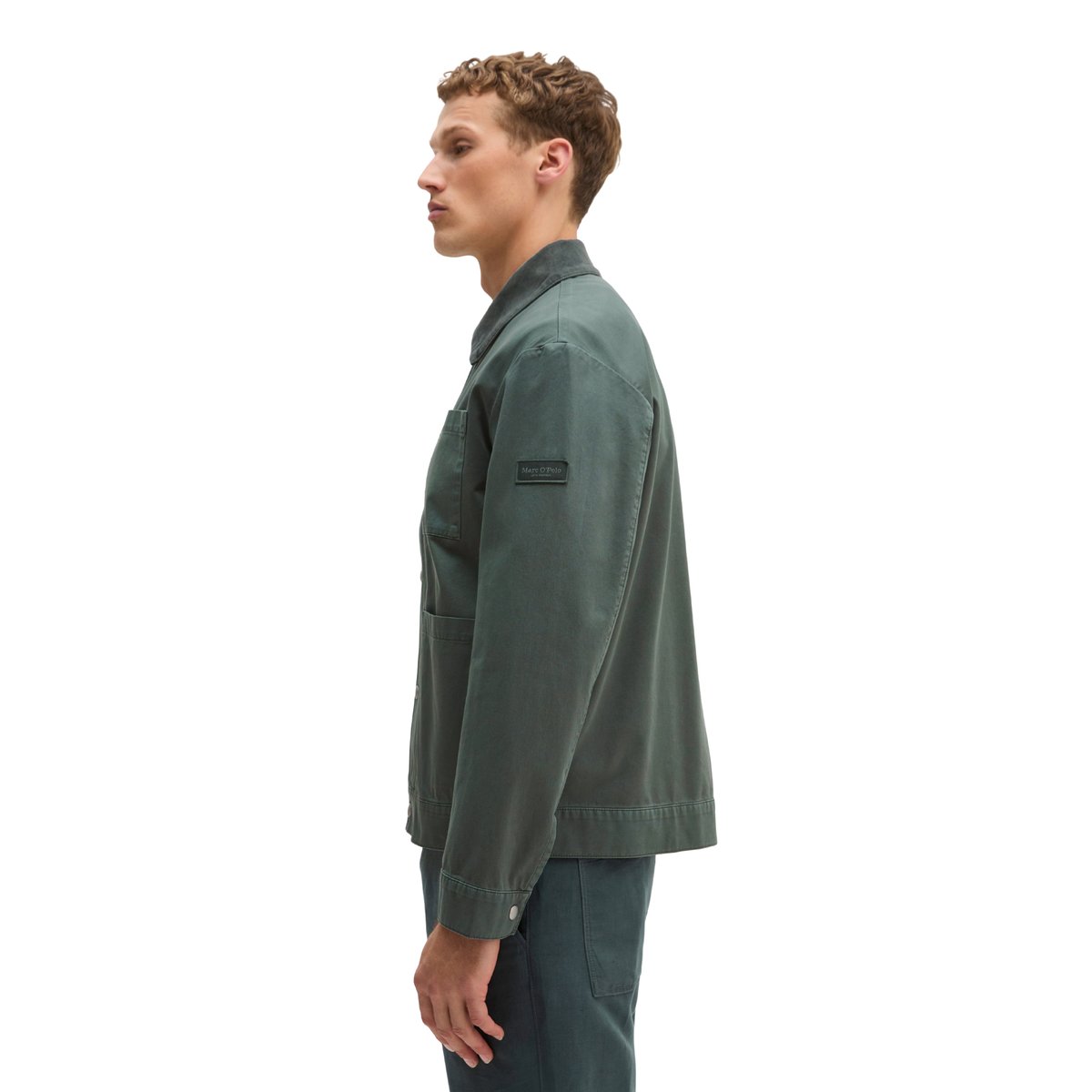 Veste regular avec col en velours côtelé gris foncé, MARC O'POLO