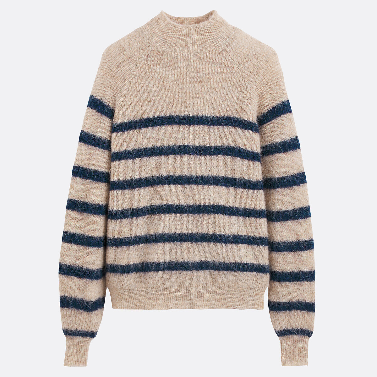Pull rayé alpaga mélangé Signature ARISTIDE rayé beige/marine, LA REDOUTE COLLECTIONS