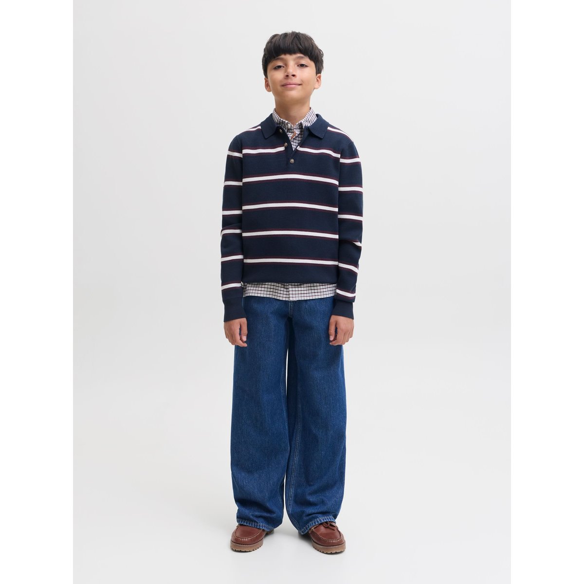 Jean À Coupe Wide blue denim 1, JACK & JONES JUNIOR