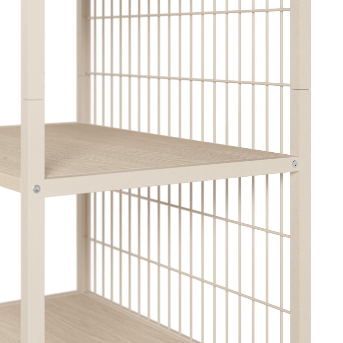 Étagère modulable 1 tiroir en métal et bois L60xH179,5cm - AQABA beige, DRAWER