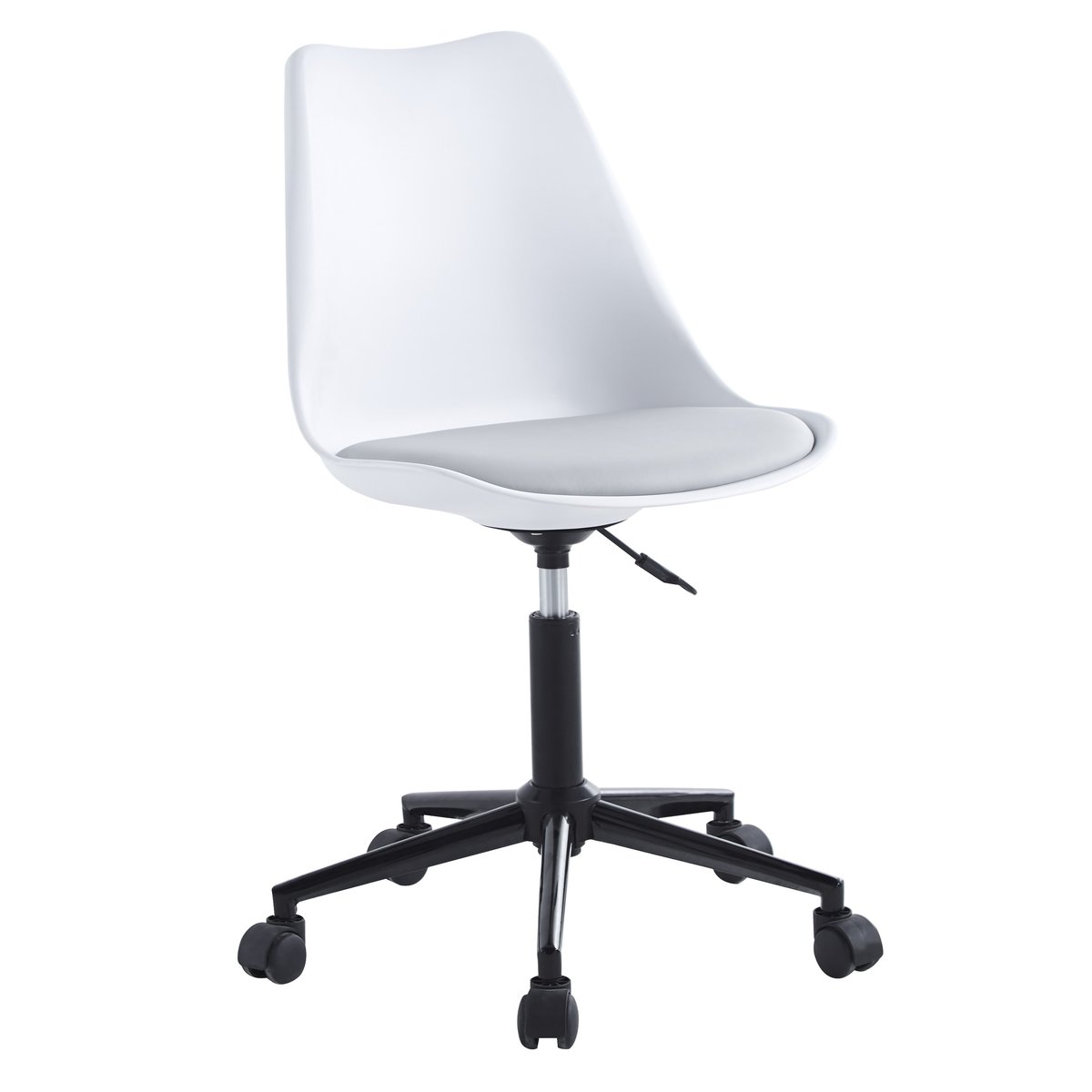 Chaise de bureau style scandinave, OFFESBJERG blanc, NORDLYS