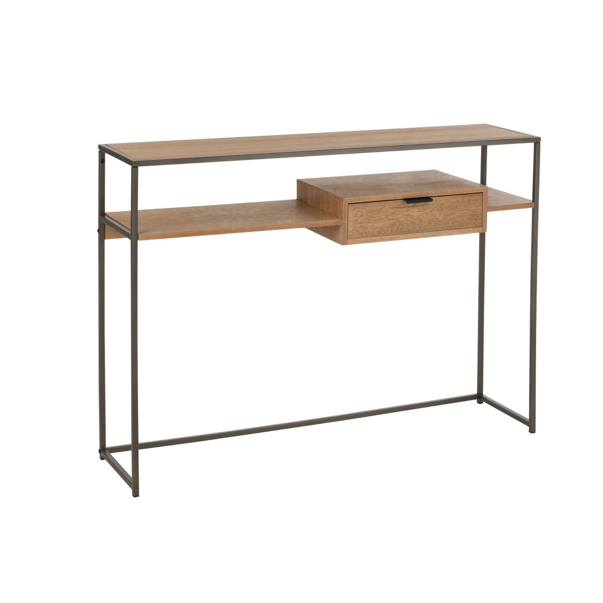 Console design en bois et métal avec 1 tiroir - ESTER bois clair, HELLIN, DEPUIS 1862