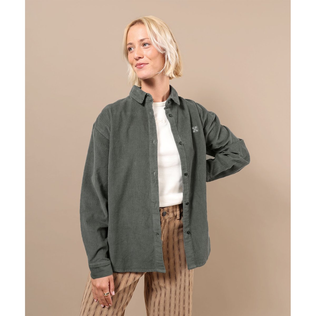 Chemise manches longues CORD pewter, OXBOW