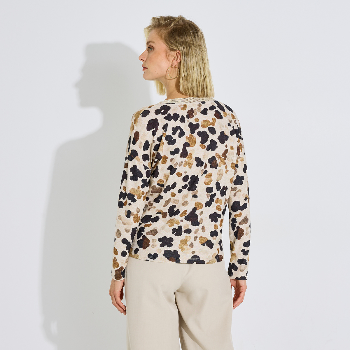 T-shirt Doudou col V beige, GRAIN DE MALICE