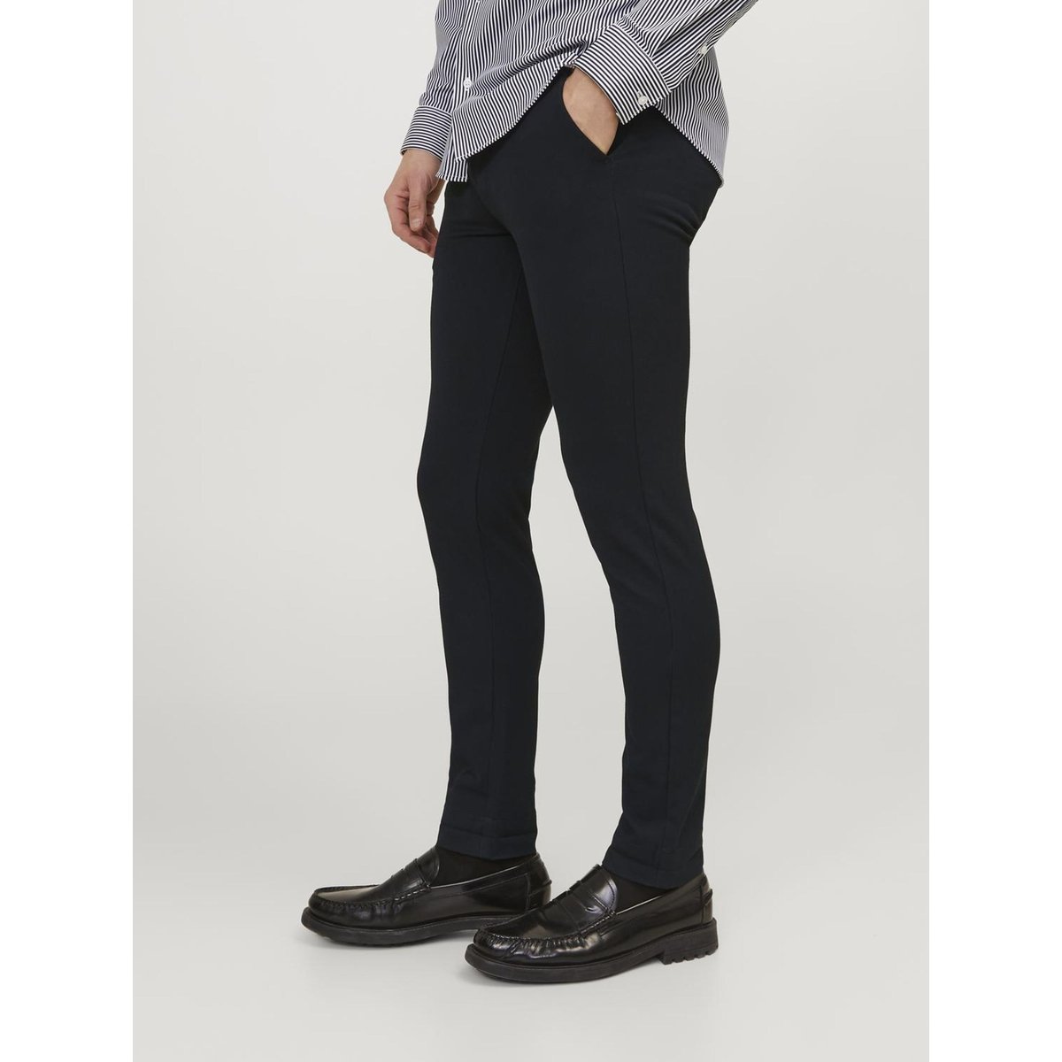 Chino slim Jpstmarco noire - black, JACK & JONES