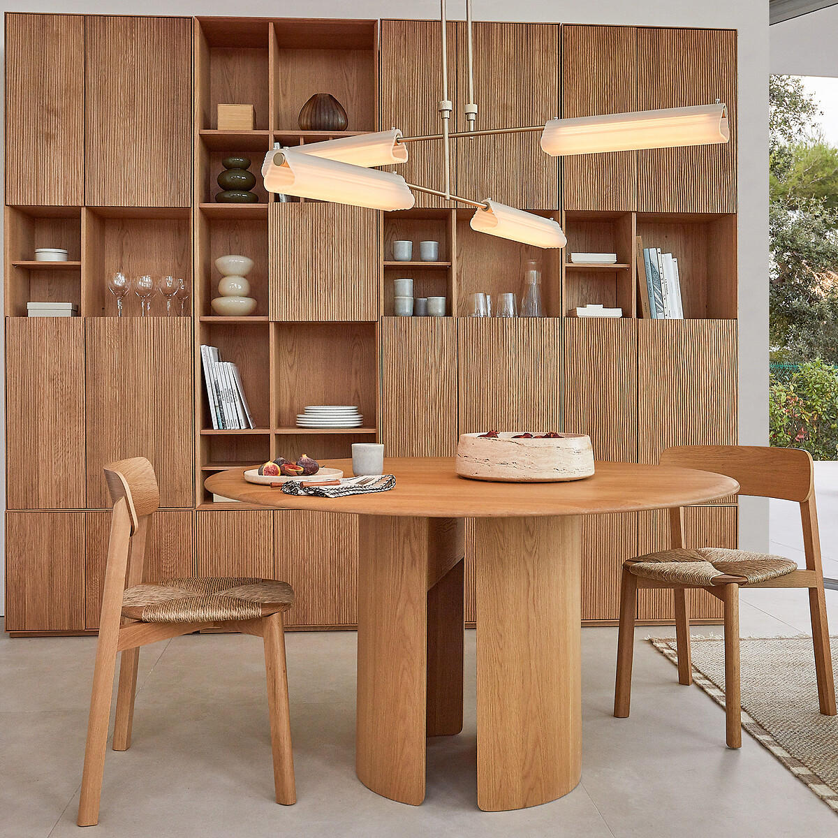 Boekenkast met 1 deur in eiken en fineer, Mikube naturel eikenhout, AM.PM