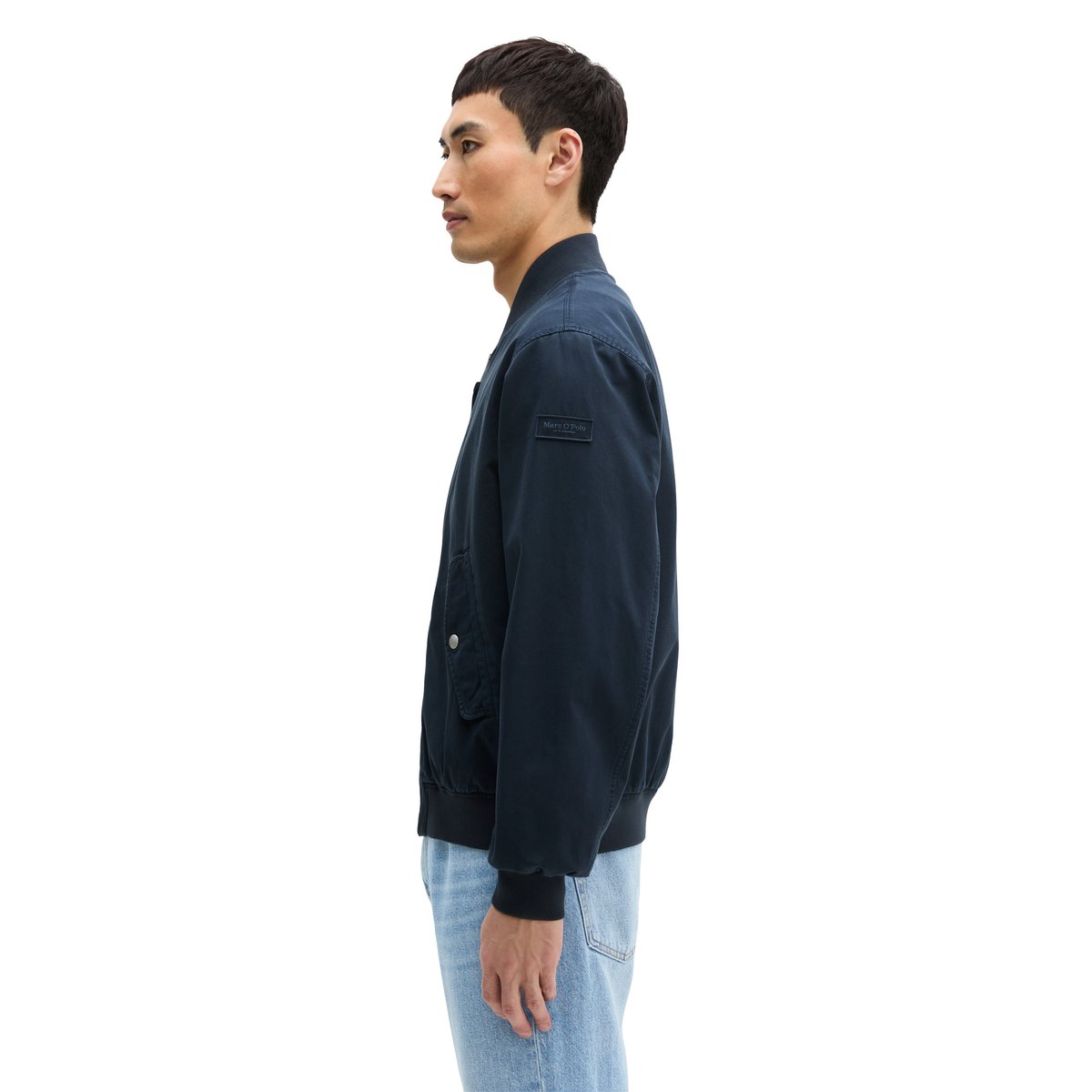 Blouson régulier en sergé de coton bio bleu foncé, MARC O'POLO