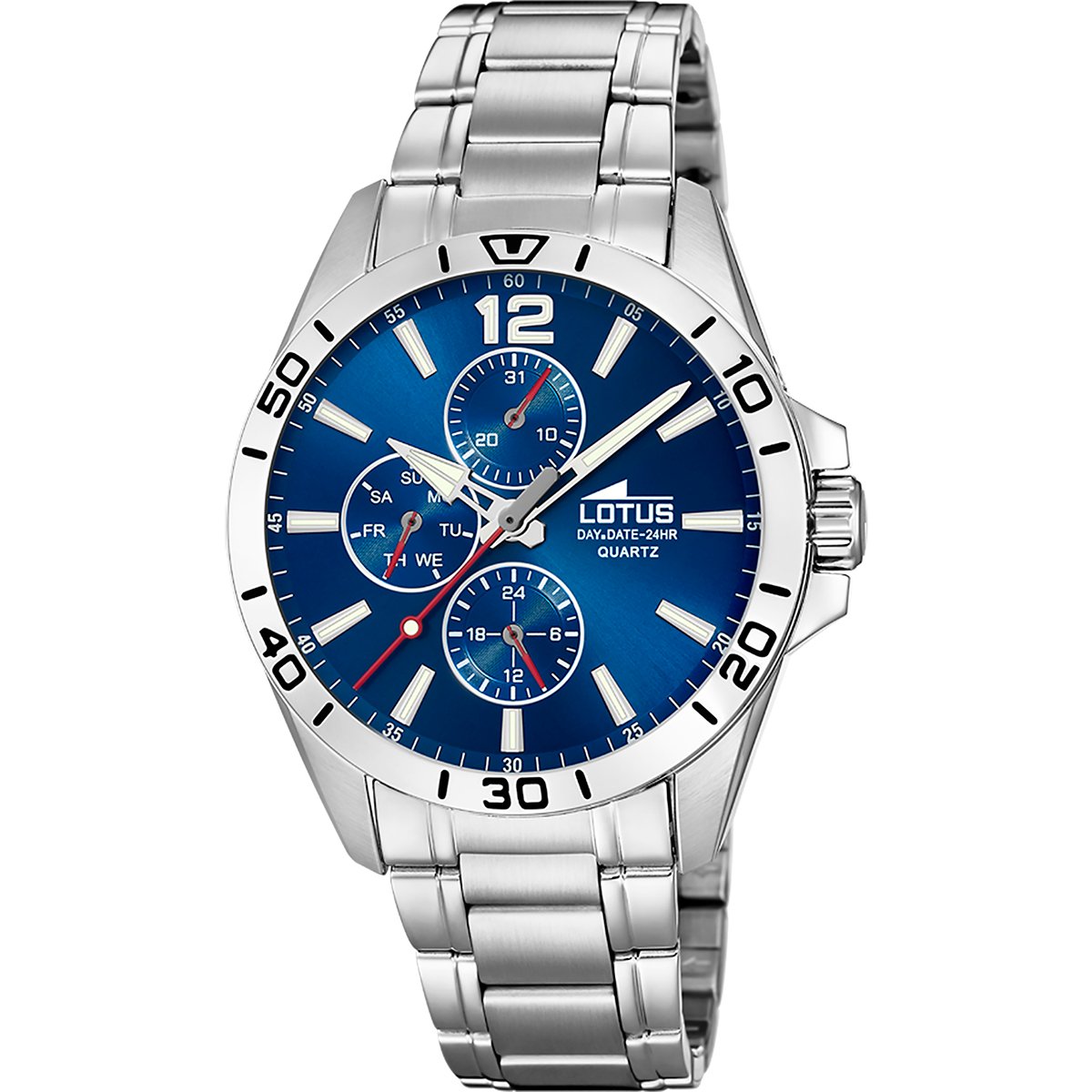 Montre Analogique  MULTIFONCTIONS argenté bleu argenté, LOTUS