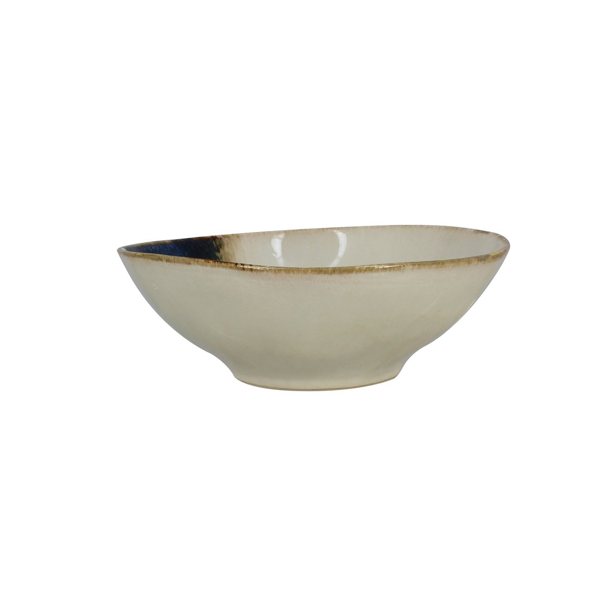Lot de 6 coupelles en grès 20cm, KATANGA blanc-bleu, OGO LIVING