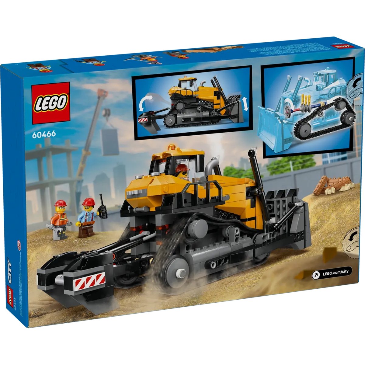 LEGO City - Bulldozer Jaune - Modèle de Construction 60466 multicolore, LEGO