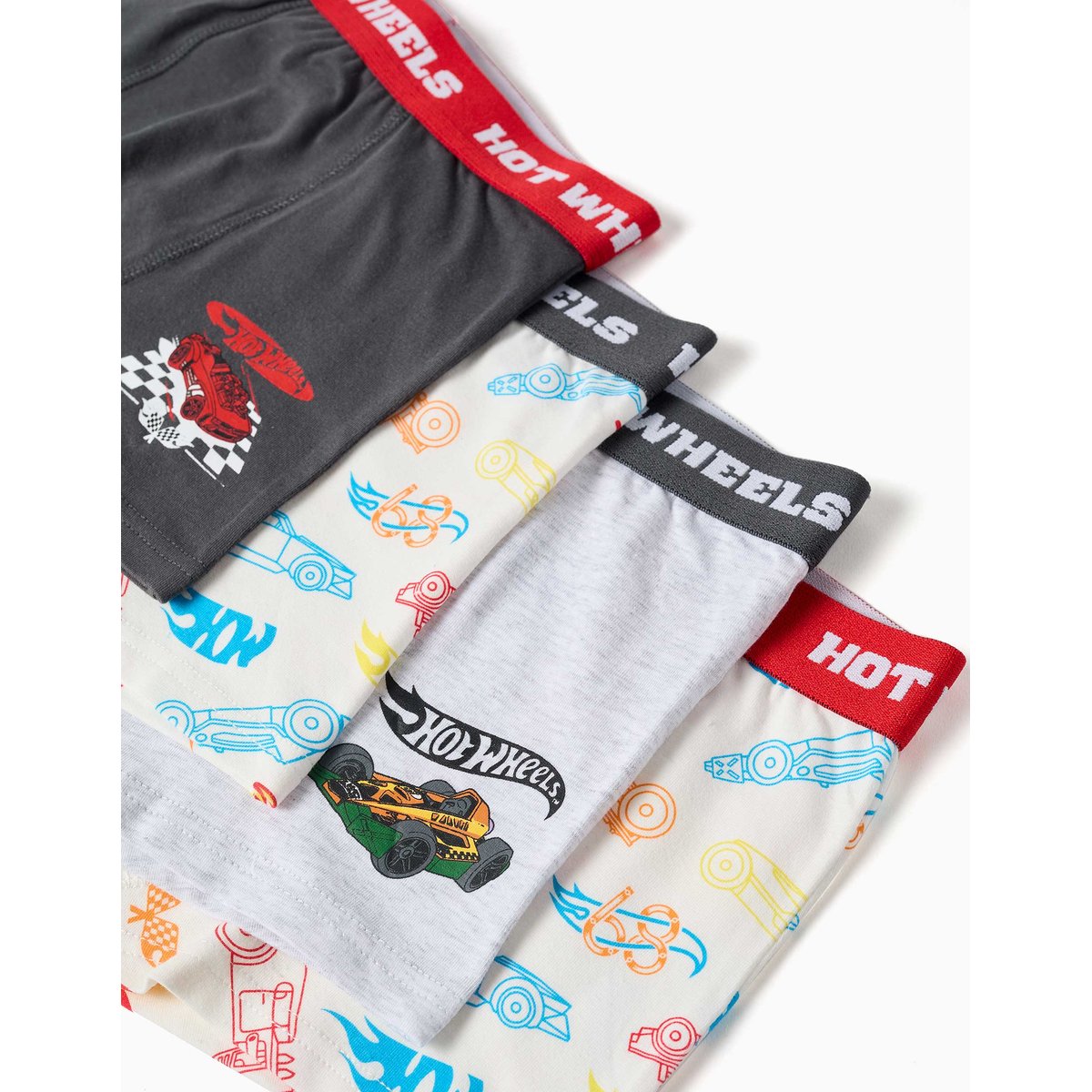 Lot de 4 boxers avec imprimés Hot Wheels multicolore, ZIPPY