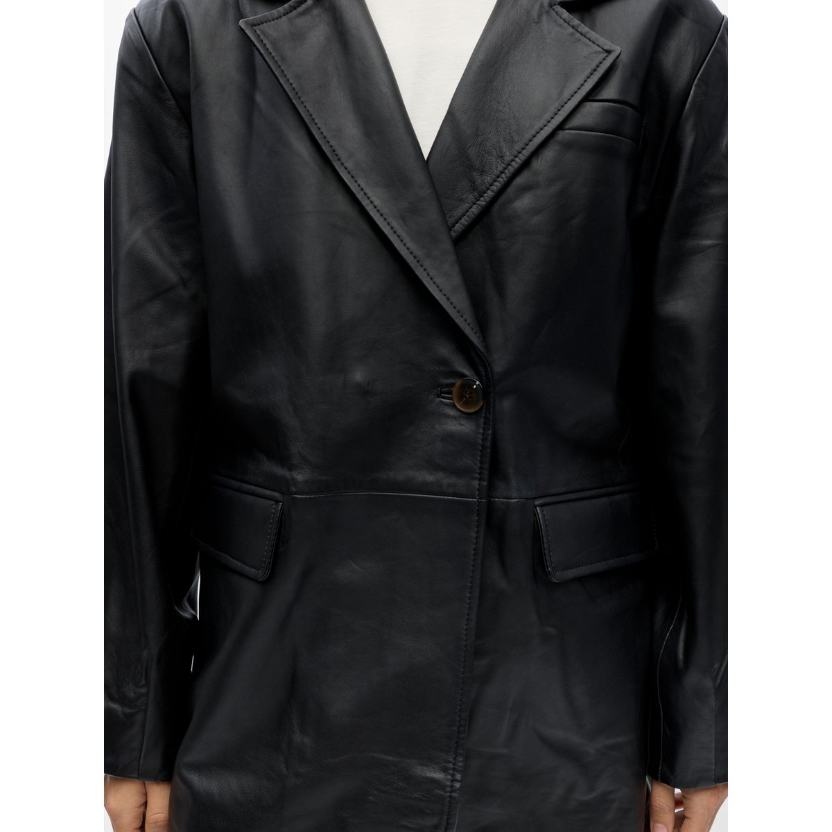 Veste En Cuir noir - black1, OBJECT
