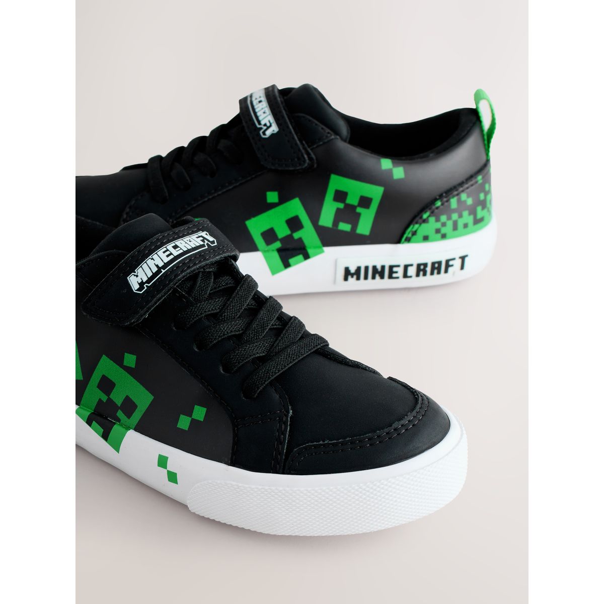 Baskets à lacets élastiques minecraft noir, NEXT