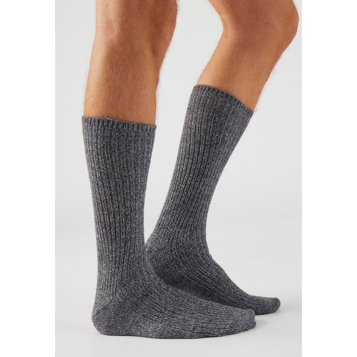 Lot de 2 chaussettes maille Thermolactyl lot gris chiné, DAMART