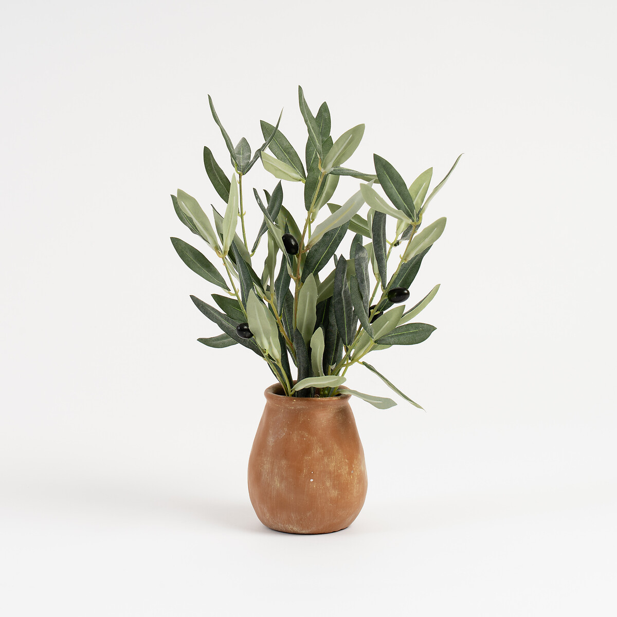 37cm Olive Stems in Rustic Pot green, SO'HOME