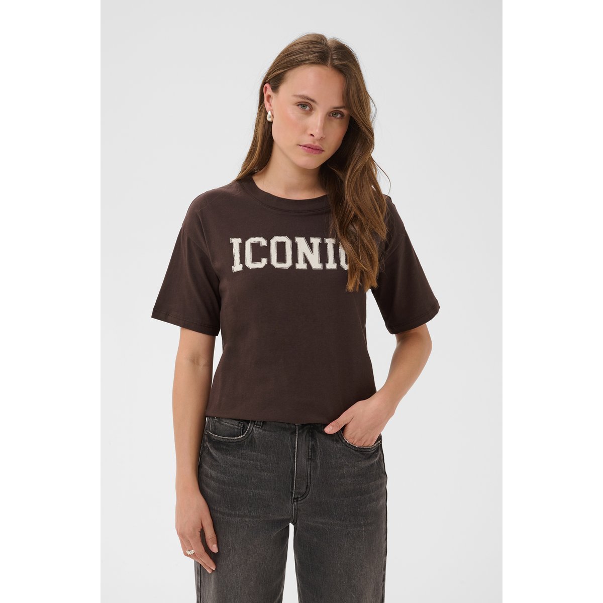 T-shirt à manches courtes marron coffee bean, KAFFE