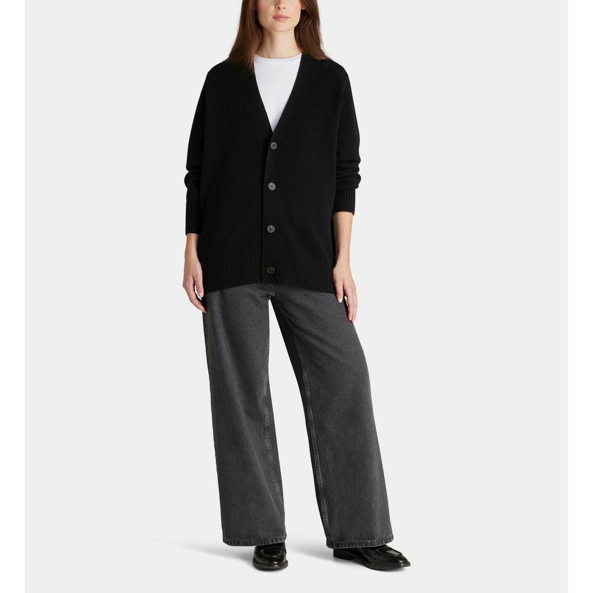 Gilet ample unisex gi cachemire noir, GALERIES LAFAYETTE