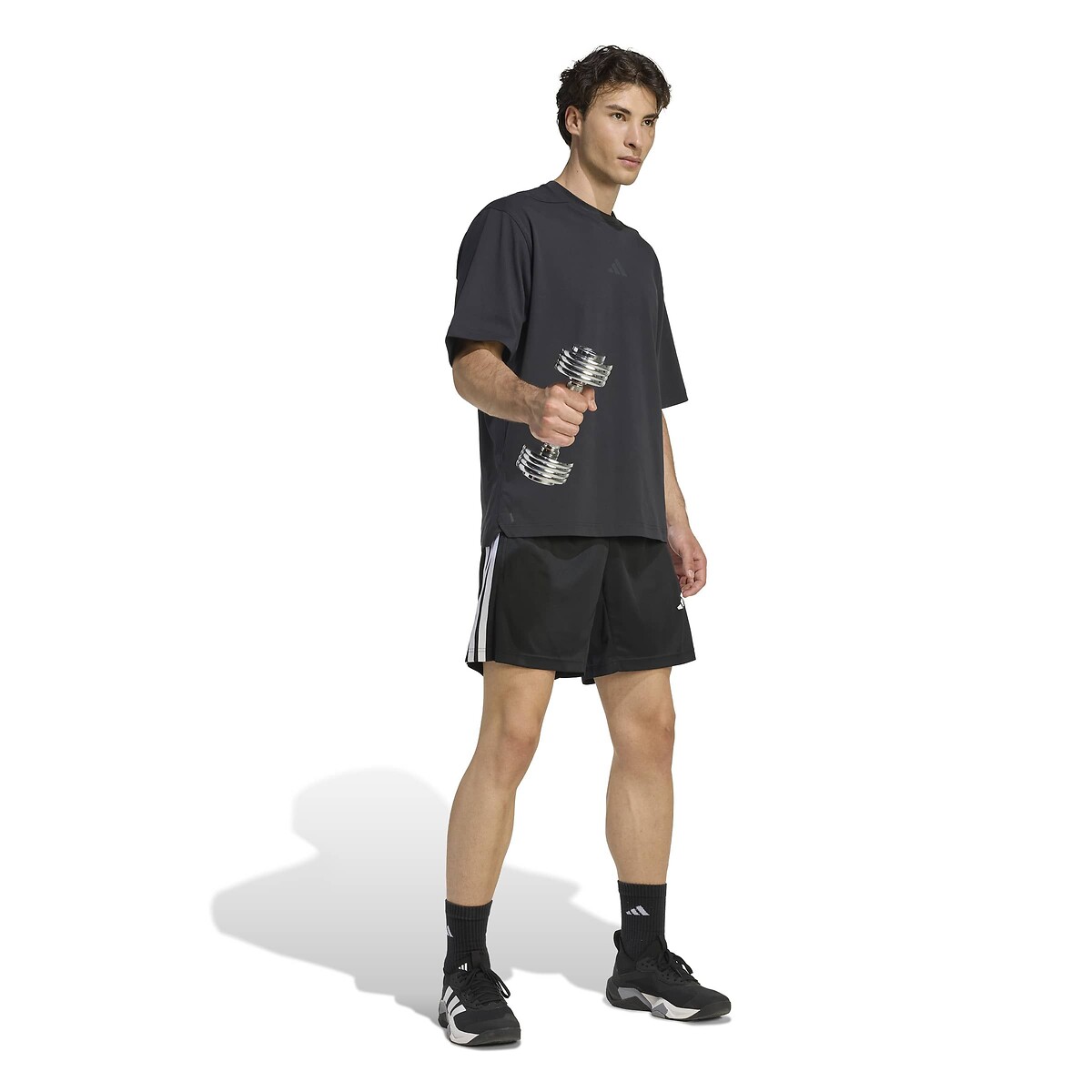 Short piqué 3 bandes, WORKOUT ESSENTIALS noir, adidas Performance
