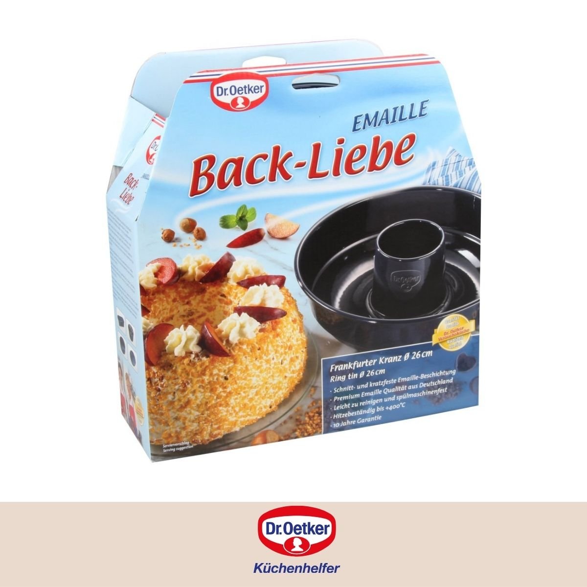 Moule à savarin BACK LIEBE bleu, DR OETKER