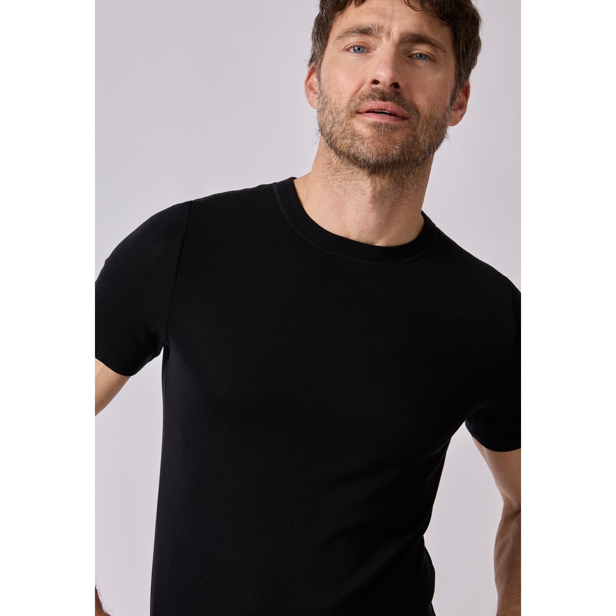T-shirt manches courtes Thermolactyl Sensitive noir, DAMART