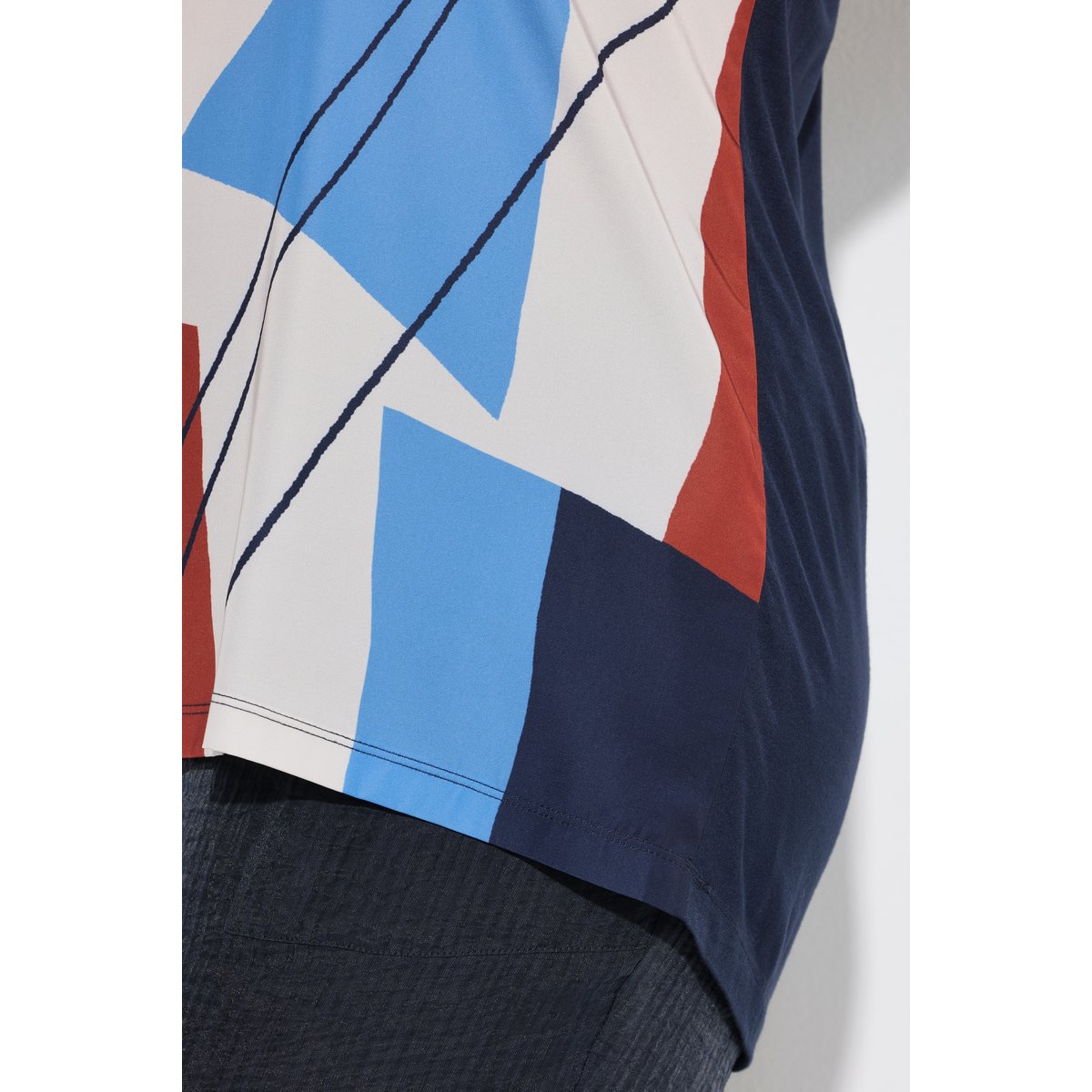T-shirt oversize. Encolure ronde et manches marine, ULLA POPKEN