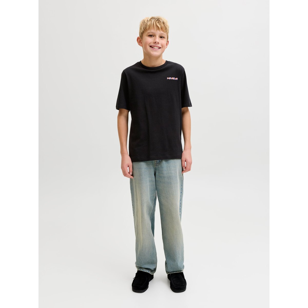 T-Shirt noire - black, JACK & JONES JUNIOR