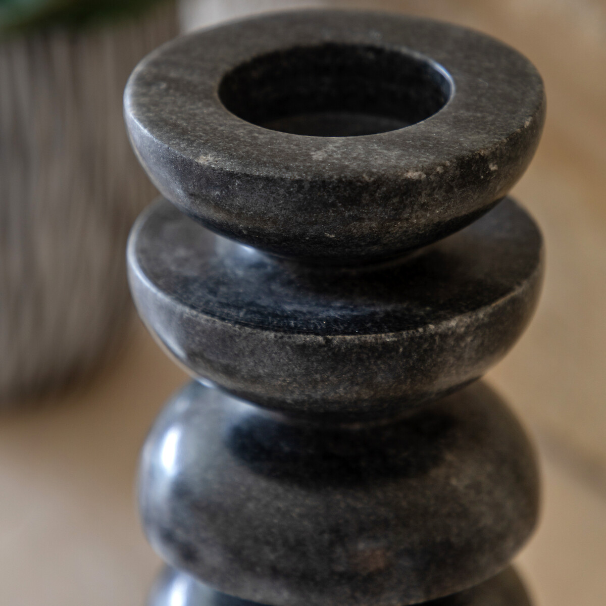 Azuaga Marble Tealight Candlestick grey, ÉDITÉ