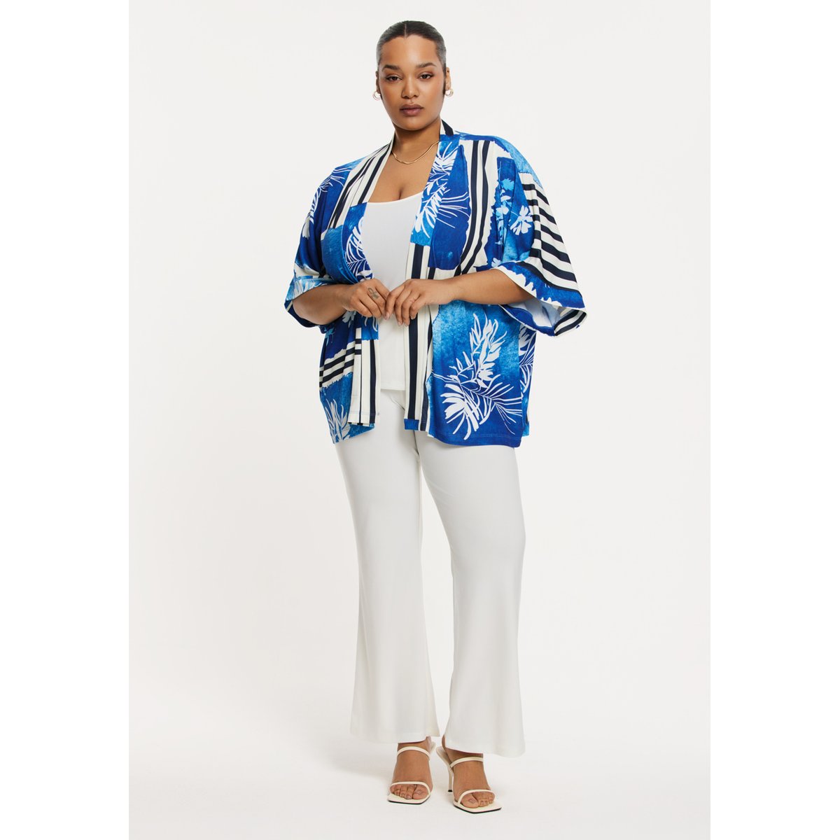 Kimono imprimée bleu, YOEK